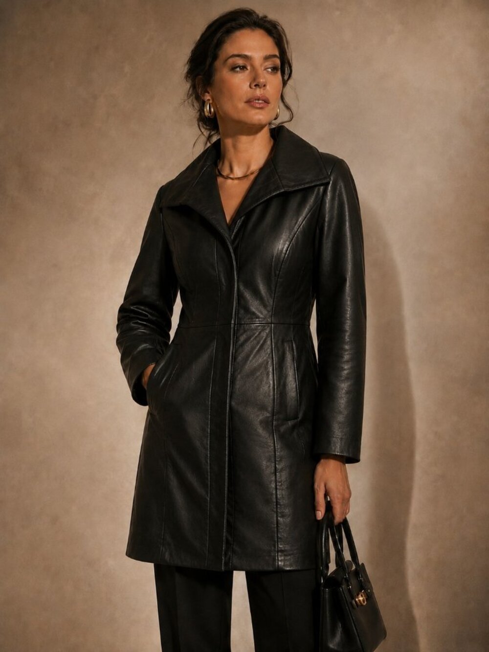 NWT Excelled Womens Genuine Leather Jacket Black Quilted Real Leather Size S 4 6